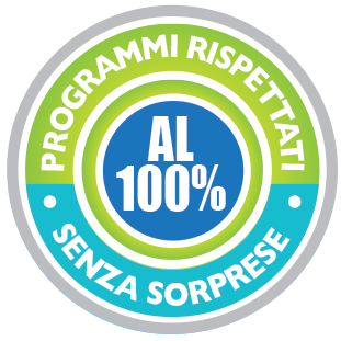 PROGRAMMI RISPETTATI AL 100%